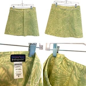 Patagonia Women Skirt Size 8 Green Paisley Print Outdoor Hiking Sportswear Nylon